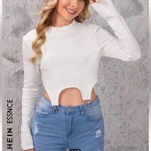 white crop top xs